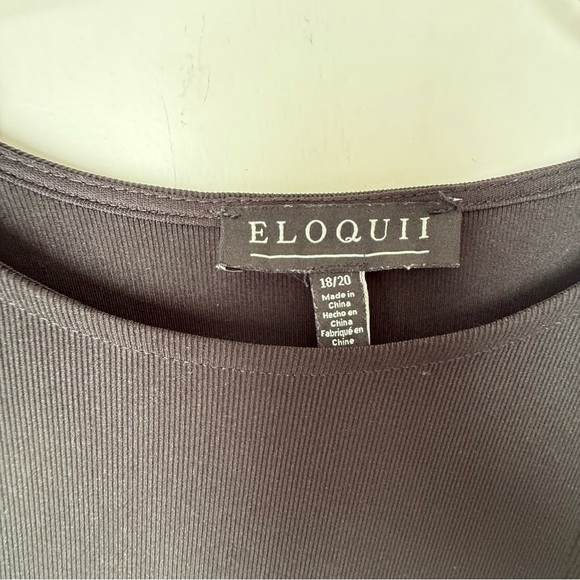 Eloquii Black Wrap Cut Out Front Long Sleeve Maxi Dress 18/20 - Picture 2 of 7